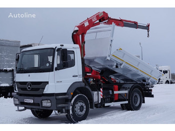 Mercedes-Benz AXOR / 18. 280 / 2 STRONNA WYWROTKA + HDS / BORDMATIC / MANUAL / - Tipper, Crane truck: picture 1