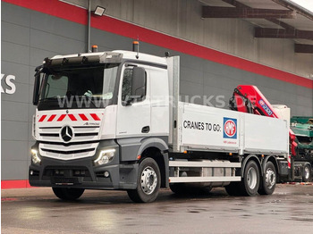 Mercedes-Benz Actros 2545 6x2 Lift-Lenk + HMF2320 Ladekran  - Dropside/ Flatbed truck: picture 1