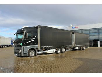 Curtainsider truck Mercedes-Benz Actros 2545 L NR, 6x2,SEC.AIR CONDING + PANAV: picture 1