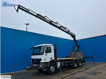 Mercedes-Benz Actros 2632 6x4, Hiab, Remote, Steel suspension, 3 Pedals - Dropside/ Flatbed truck, Crane truck: picture 1
