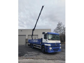 Dropside/ Flatbed truck, Crane truck Mercedes-Benz Actros 2636 -6x2-euro 5- crane hiab 099 DUO -flatbed - 3 pedals: picture 1