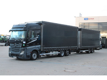 Mercedes-Benz Actros 2645 , 6X2, EURO 6 + trailer PANAV TV018H  - Curtainsider truck: picture 1