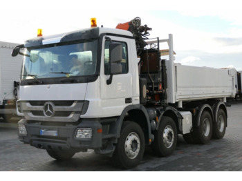 Mercedes-Benz Actros 3244 2 way tipper + crane ATLAS 116.3 8x4 - Tipper, Crane truck: picture 1