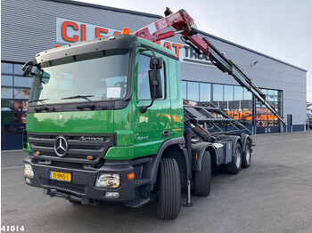 Cable system truck, Crane truck Mercedes-Benz Actros 3244 8x4 HMF 18 Tonmeter laadkraan: picture 1