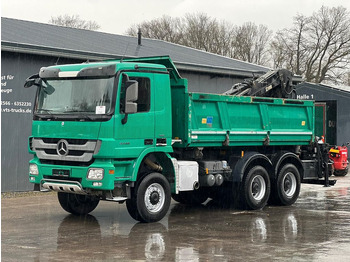 Mercedes-Benz Actros 3348 6x6 Kipper mit HIAB 1300RS 83  - Tipper, Crane truck: picture 1