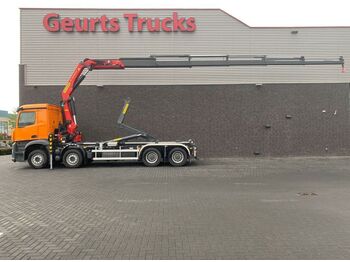 Hook lift truck, Crane truck Mercedes-Benz Arocs 3745 L 8X4 PALFINGER PK 33002-EH-E KRAAN/K: picture 1