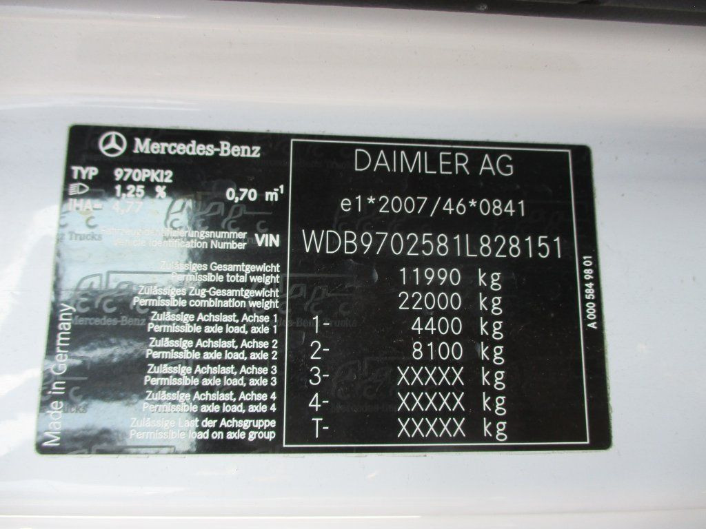 Box truck Mercedes-Benz Atego 1222  1 Liege LBW: picture 18