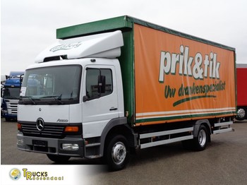 Curtainsider truck Mercedes-Benz Atego 1518 + Manual + Electric sail + Dhollandia Lift: picture 1