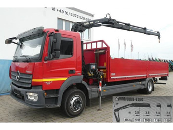 Mercedes-Benz Atego 1524 L Pritsche Kran  - Crane truck, Dropside/ Flatbed truck: picture 1