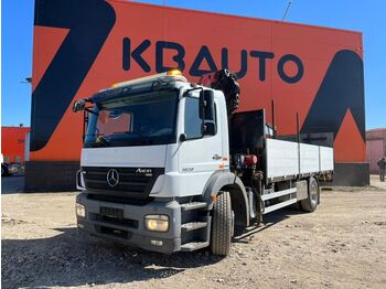 dropside/ flatbed truck, crane truck Mercedes-Benz Axor 1829 4x2 HMF 1820 K5