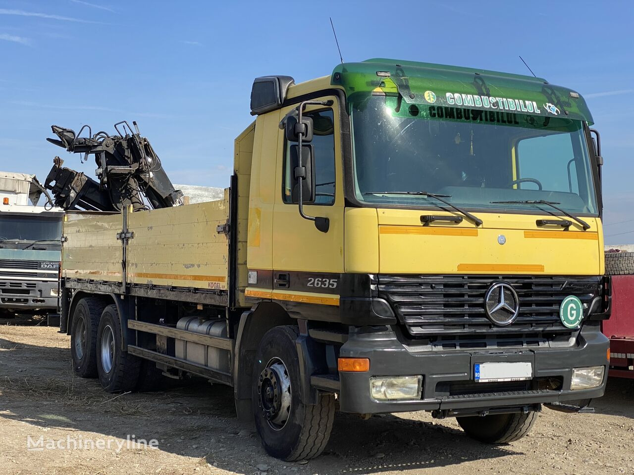 Mercedes-Benz Dropside camion Mercedes-Benz Actros MP1 V6 2635 + KRANE HIAB 17 - Crane truck, Dropside/ Flatbed truck: picture 4