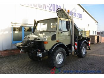 Crane truck, Utility/ Special vehicle Mercedes-Benz Unimog U 1400 mit Atlas Kran +HPC-Seilwinde AHK: picture 1