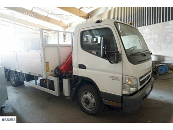 Mitsubishi Canter 7C15 Crane with flat - Dropside/ Flatbed truck, Crane truck: picture 1