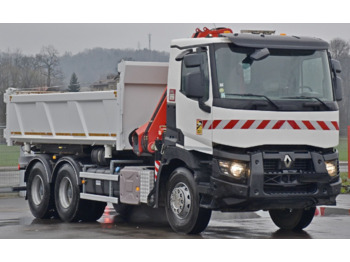 Tipper, Crane truck Renault C380: picture 4