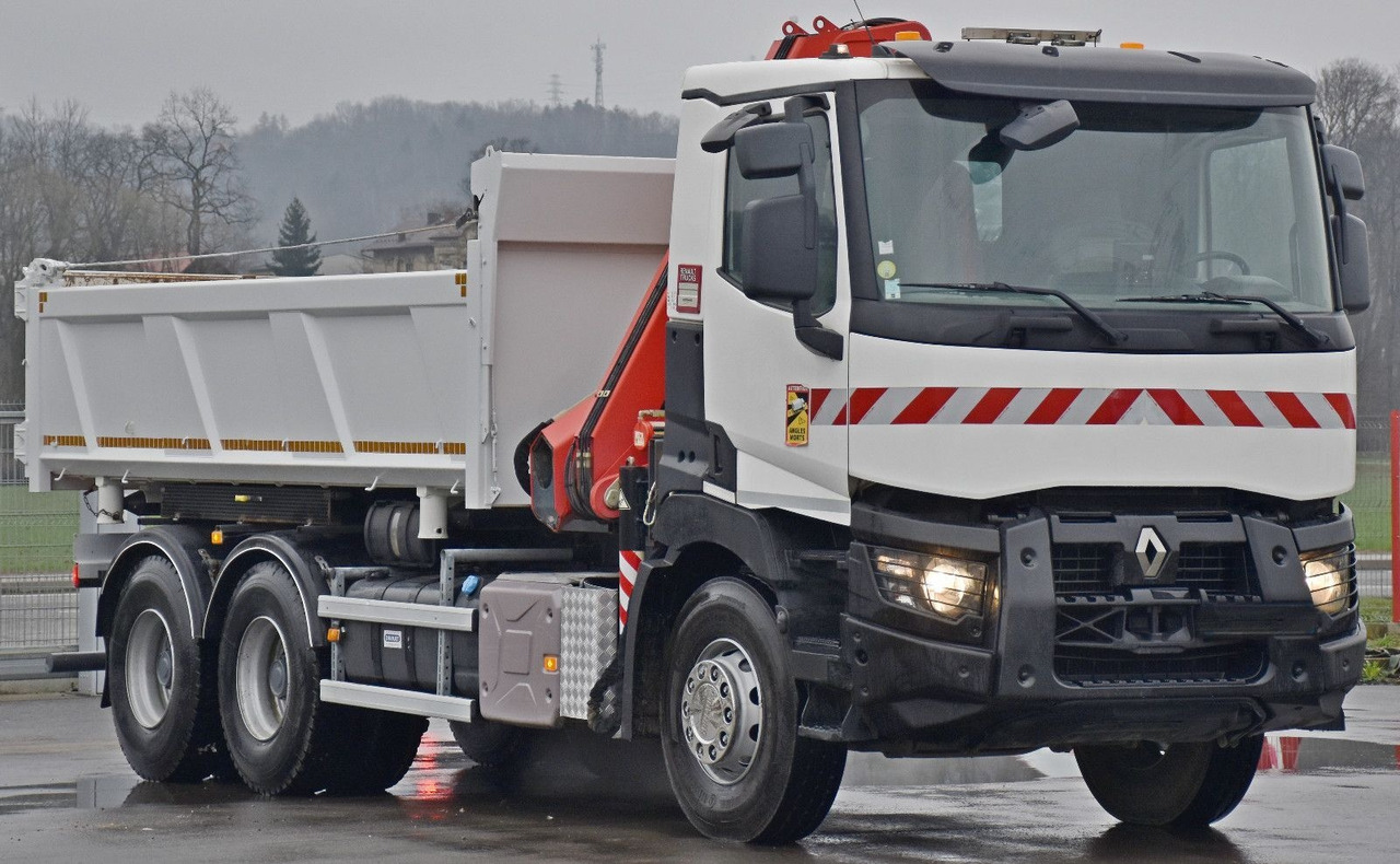 Tipper, Crane truck Renault C380: picture 4