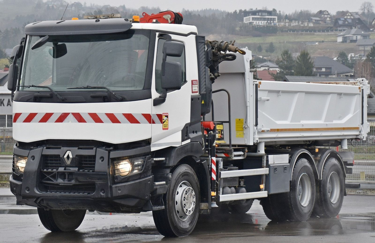 Tipper, Crane truck Renault C380: picture 5