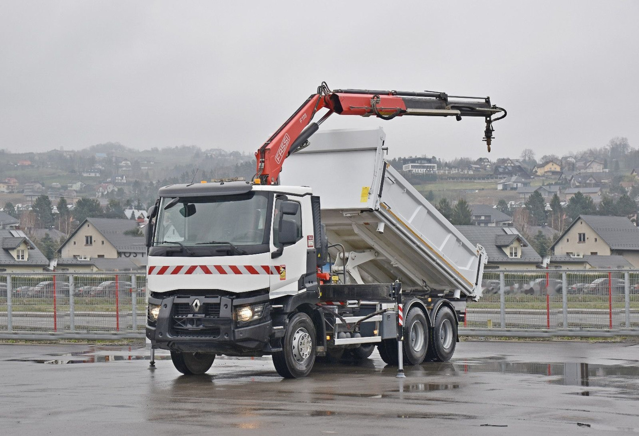 Tipper, Crane truck Renault C380: picture 2