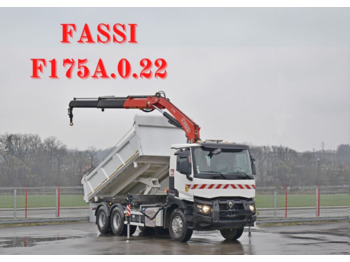 Renault C380 *KIPPER 5,10 m* FASSI F175A.0.22+FUNK /6x4 - Tipper, Crane truck: picture 1