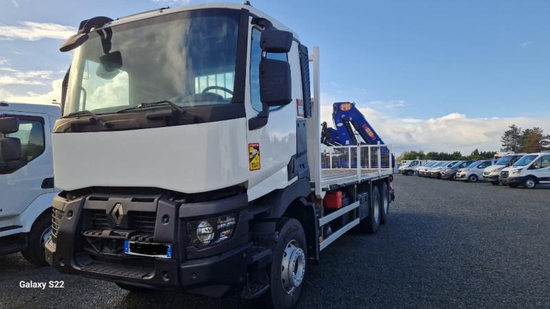 Renault C-Series 480.26 DTI 13 - Dropside/ Flatbed truck, Crane truck: picture 1