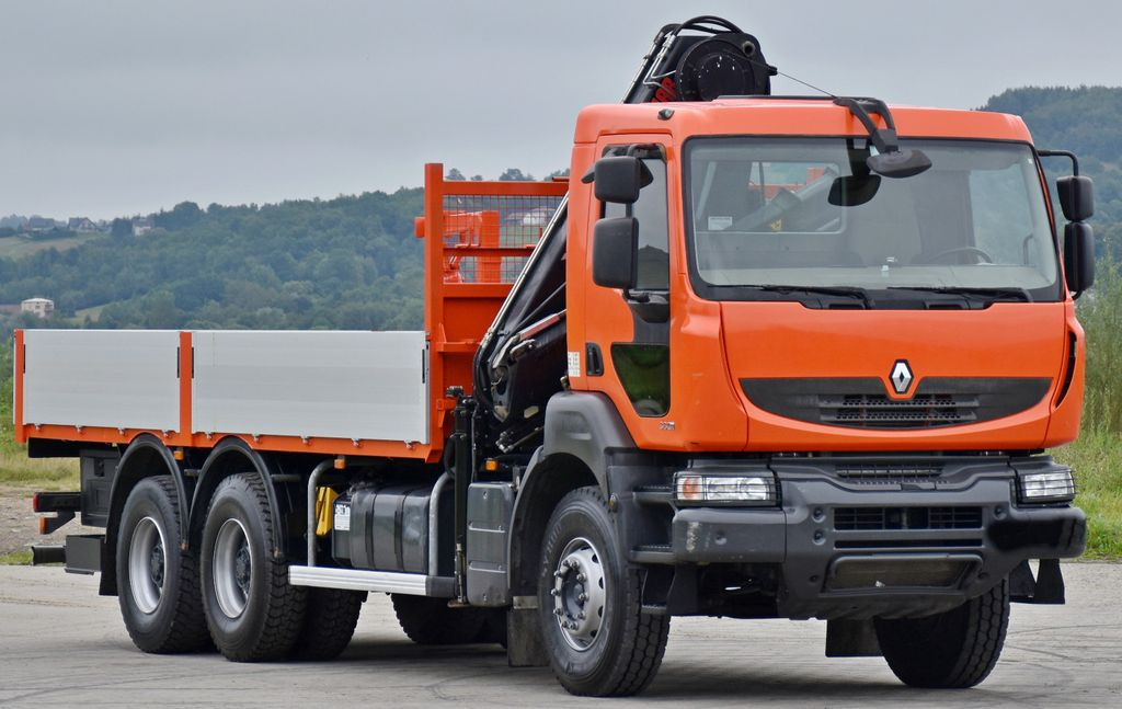Renault KERAX 380 * HIAB 144 BS-3 HIDUO*FUNK *6x4  - Crane truck, Dropside/ Flatbed truck: picture 3