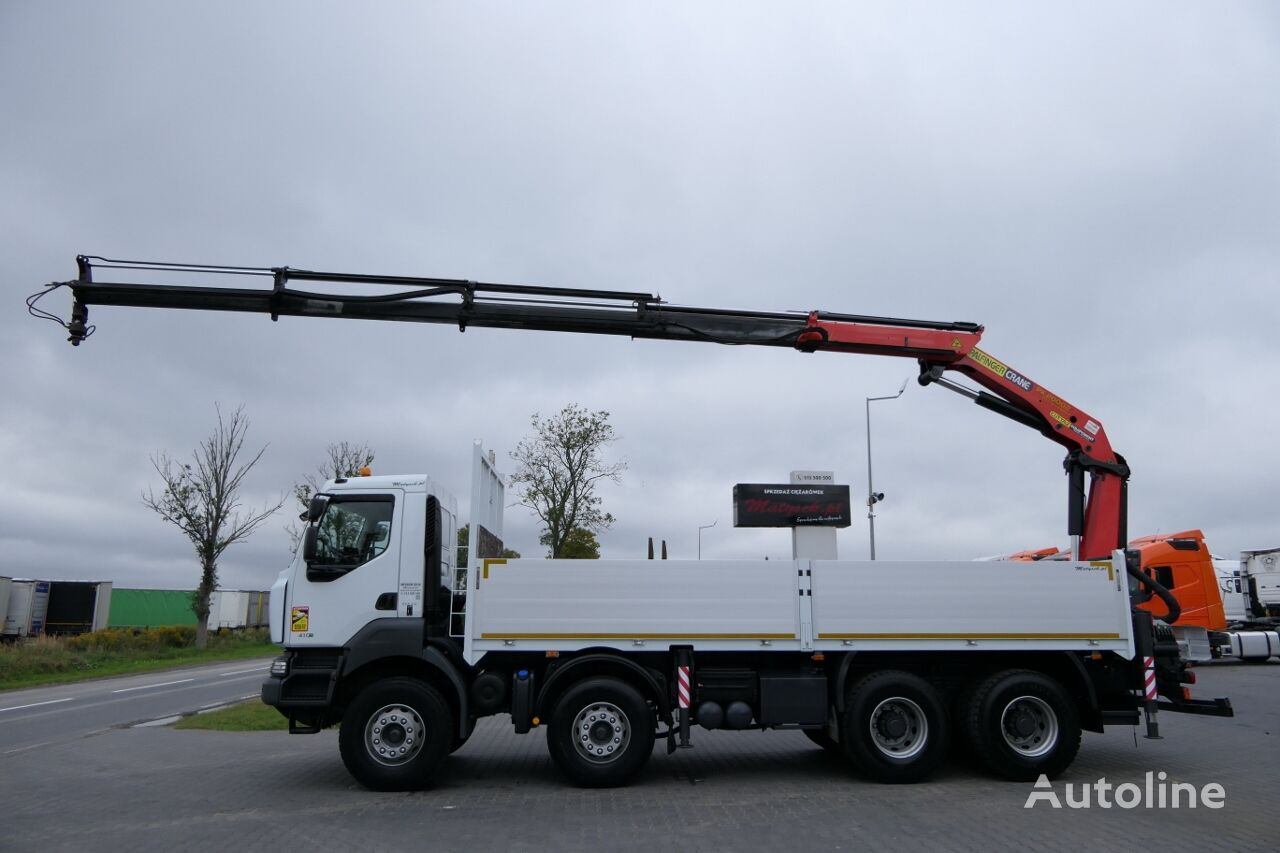 Renault KERAX 410 DXI - Dropside/ Flatbed truck, Crane truck: picture 3
