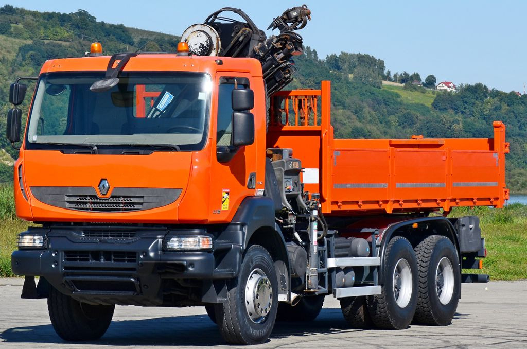Renault KERAX 430 * HIAB 144 E-3 HIDUO+ FUNK * 6x4 * TOP  - Crane truck, Tipper: picture 3
