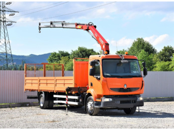 Renault MIDLUM 220 DXI - Dropside/ Flatbed truck, Crane truck: picture 1