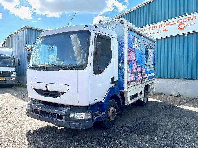 Renault Midlum 135.08 FULL STEEL WITH CLOSED DISTRIBUTION BOX (EURO 2 / FULL STEEL SUSPENSION / 3 SEATS) - Box truck: picture 1