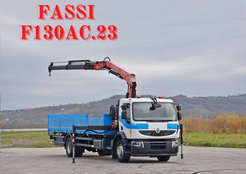 Renault Premium 320 DXI* FASSI F130AC.23 * FUNK * TOP  - Crane truck, Dropside/ Flatbed truck: picture 1