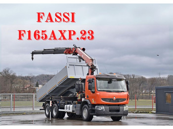 Renault Premium 370 *FASSI F165AXP.23 + FUNK/ 6x4 * TOP  - Crane truck, Tipper: picture 1