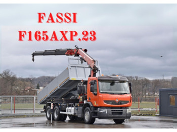 Renault Premium 370 *FASSI F165AXP.23 + FUNK/ 6x4 * TOP - Tipper, Crane truck: picture 1