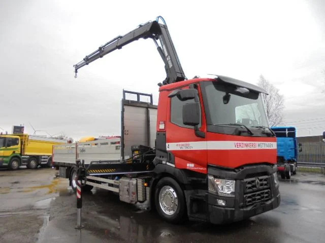 Renault T 430 - Dropside/ Flatbed truck, Crane truck: picture 2