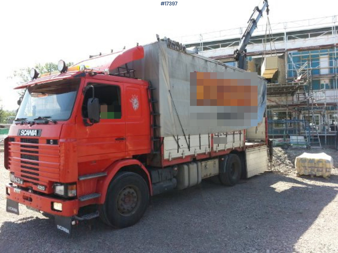 Scania 143M - Curtainsider truck, Crane truck: picture 1