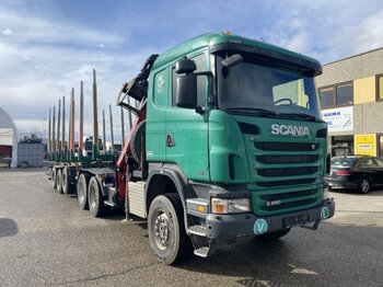 Timber truck, Crane truck Scania 6X4X4 Holz Komplettzug, Kran Palfinger Epsilon: picture 1