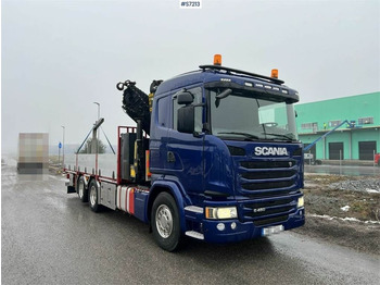 Scania G450 wit Palfinger PK34002-SH crane - Dropside/ Flatbed truck: picture 1