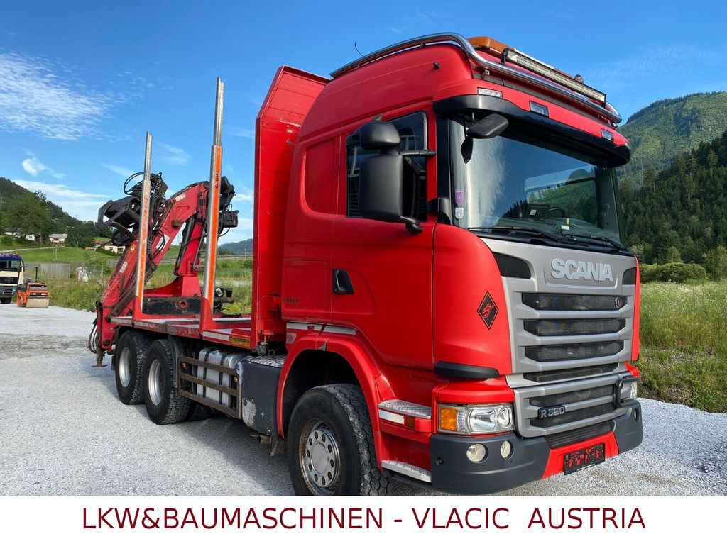 Scania G490 Holztransporter mit Kran  - Timber truck, Crane truck: picture 2