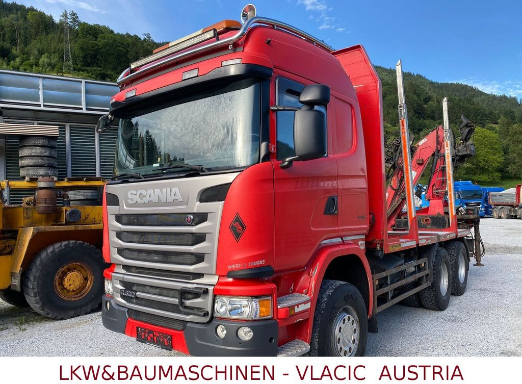 Scania G490 Holztransporter mit Kran  - Timber truck, Crane truck: picture 1