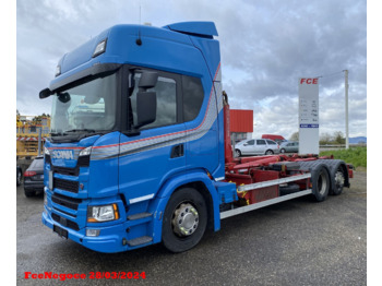 Scania G 450e6 /Meiller-3Pedales/Retarder 1er Main - Hook lift truck: picture 1