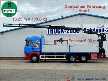 Dropside/ Flatbed truck, Crane truck Scania R400 Atlas Tirre 191L 9m=1,7t. 7m Ladefl. 1.Hand: picture 1