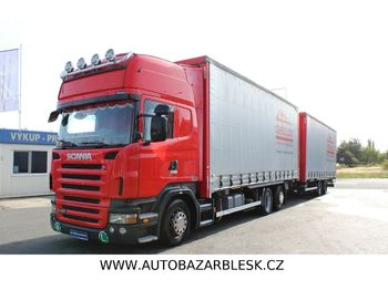 Curtainsider truck Scania R420 6x2 OPTICRUISE EURO IV BDF + WECON AWZ: picture 1