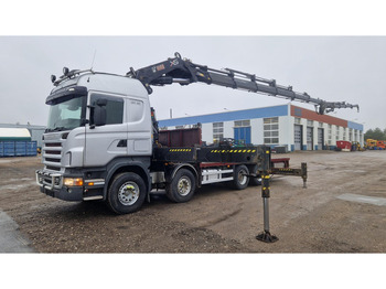 Scania R500 8X4 HIAB 800E-6 + JIB - Dropside/ Flatbed truck, Crane truck: picture 1