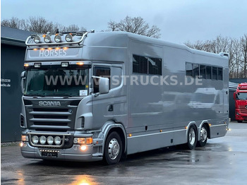 Scania R500 V8 Pferdetransporter Pop Out Roelofsen Auf.  - Horse truck: picture 1