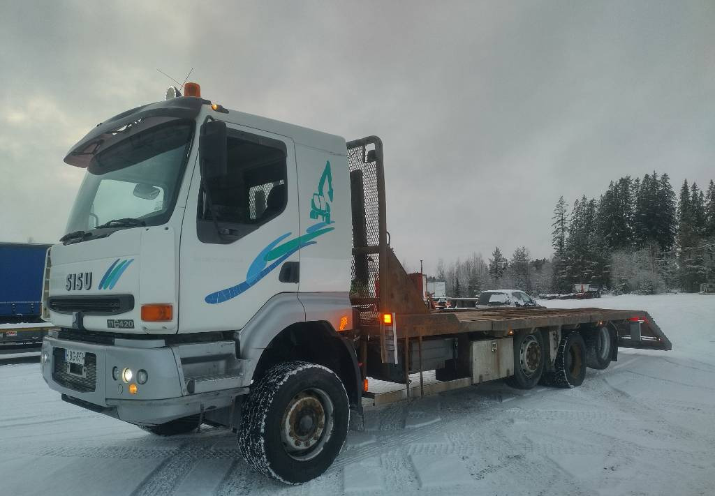 Sisu E11 8x2 kaivinkoneritilä, kant.25tn  - Autotransporter truck: picture 1