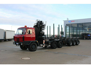 Timber truck, Crane truck Tatra T 815-2-Z-AGRO, 6x6,HYDRAULIC CRANE+ LEMEX NT 3: picture 1