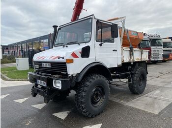 Dropside/ Flatbed truck, Utility/ Special vehicle Unimog U 1000 (424) 4X4 + SPREADER: picture 1