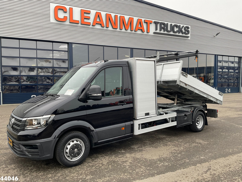 Volkswagen Crafter Euro 6 Hiab 1,3 Tonmeter laadkraan Kipper Just 24.457 Km! - Tipper, Crane truck: picture 1