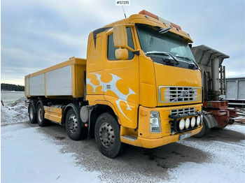 Volvo FH12 8X2 Med RKP 3-9.9-AUKA Wagon. Cassette - Dropside/ Flatbed truck: picture 1