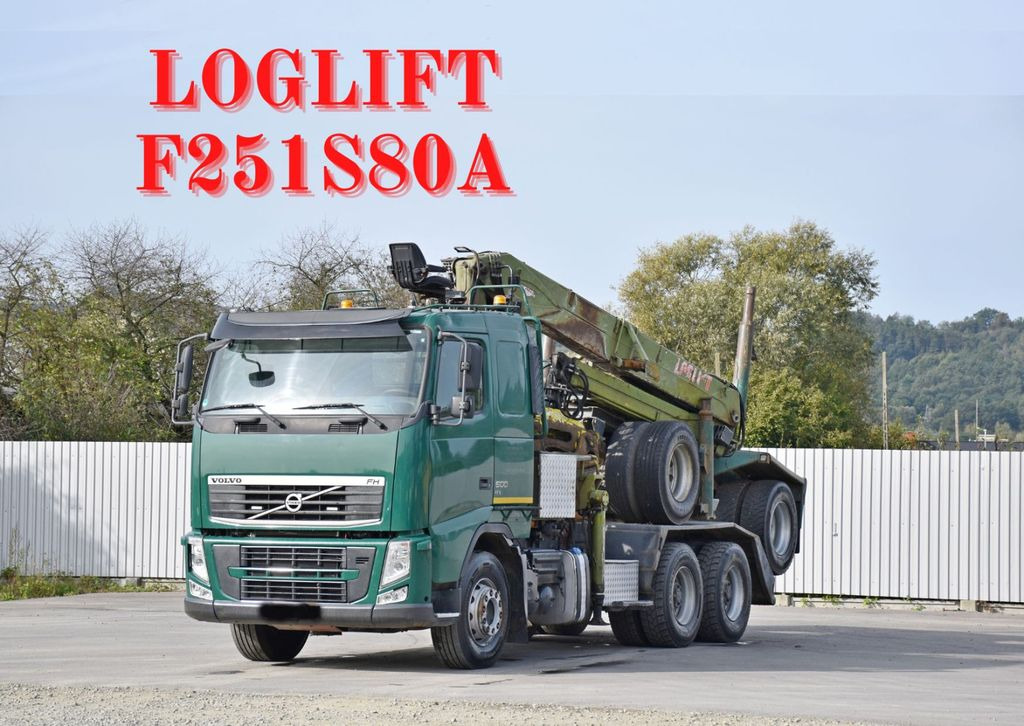 Volvo FH 500 * LOGLIFT F251 S80A + Anhänger /6x4  - Timber truck, Crane truck: picture 1