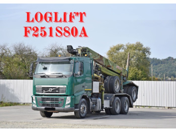 Volvo FH 500 * LOGLIFT F251 S80A + Anhänger /6x4 - Timber truck, Crane truck: picture 1