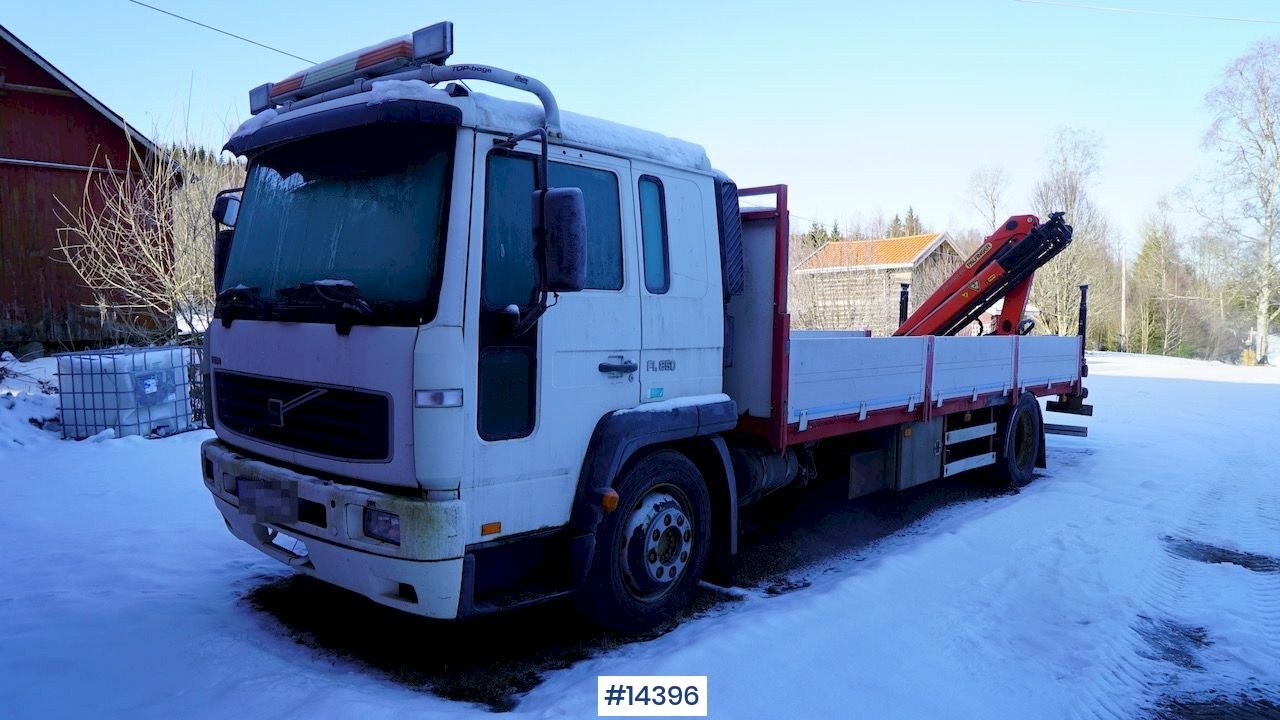 Volvo FL250 - Dropside/ Flatbed truck, Crane truck: picture 2